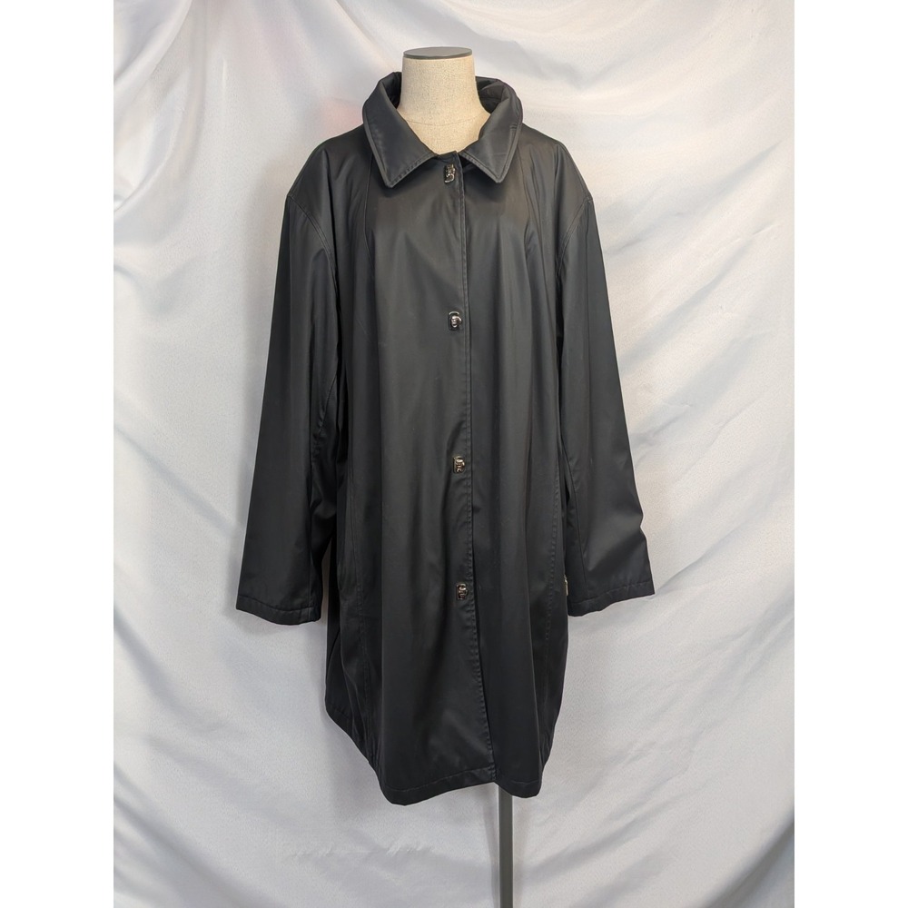 Giacca Gallery Company Black‎ Trench Coat Women's 3X Gothic Matrix Gorpcore